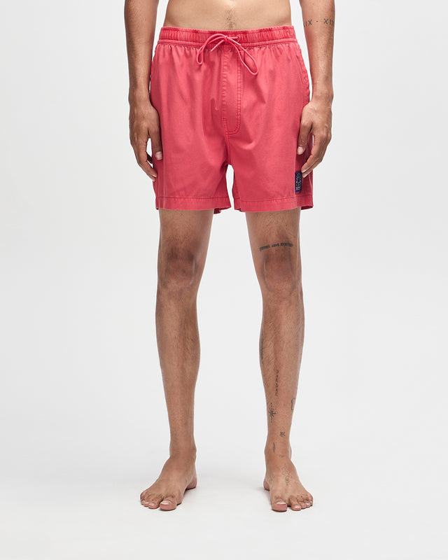 SANDBAR GARMENT DYED SHORT - MELON RED