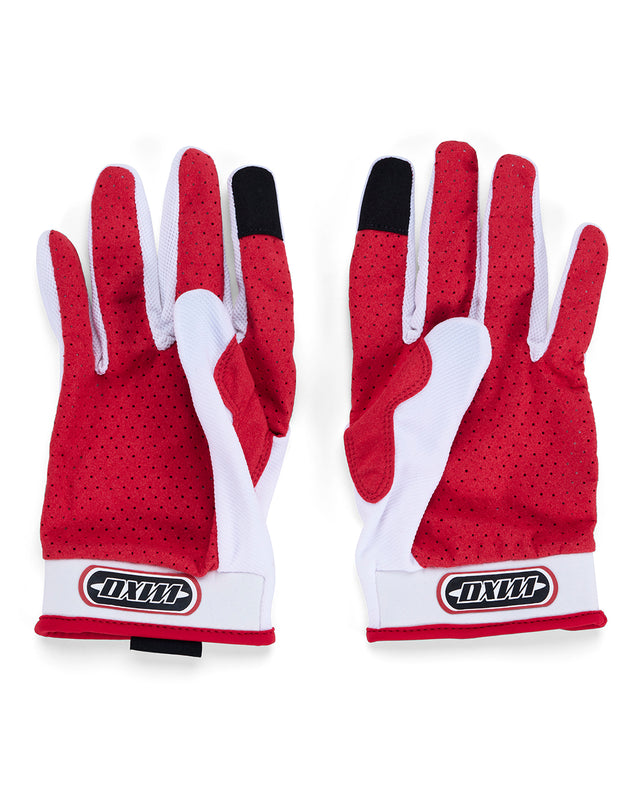 ENDURO MX GLOVES - WHITE RED