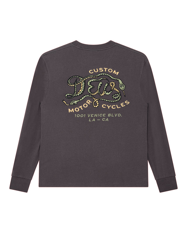 DANGER NOODLE LS TEE - ANTHRACITE