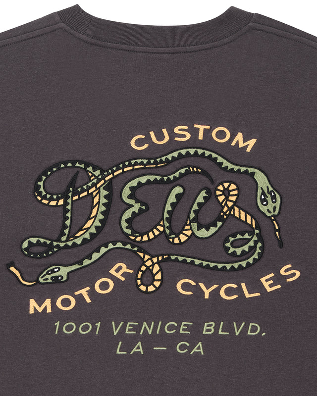 DANGER NOODLE LS TEE - ANTHRACITE