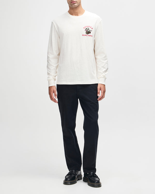 DANGER NOODLE LS TEE - DIRTY WHITE