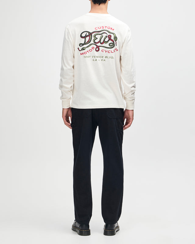 DANGER NOODLE LS TEE - DIRTY WHITE
