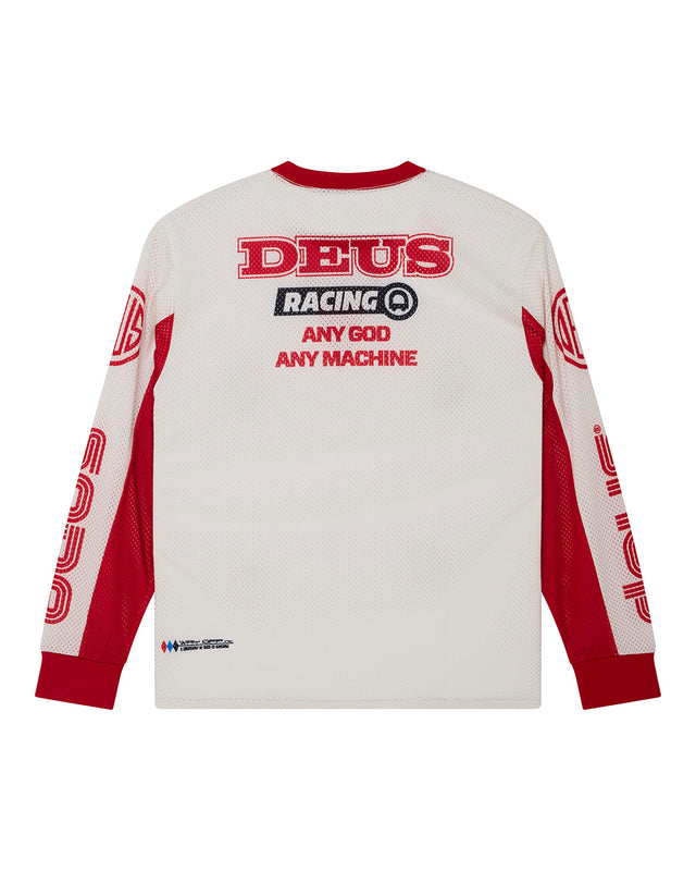 STEP OUT MOTO JERSEY - WHITE RED