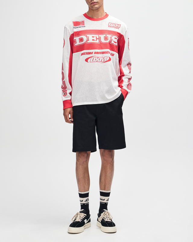 STEP OUT MOTO JERSEY - WHITE RED