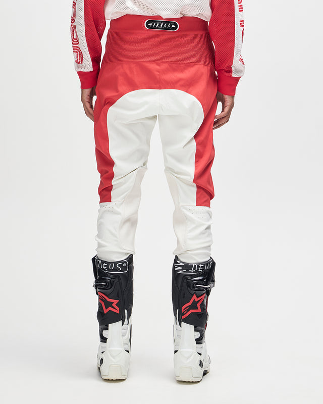 MX PANT - WHITE RED