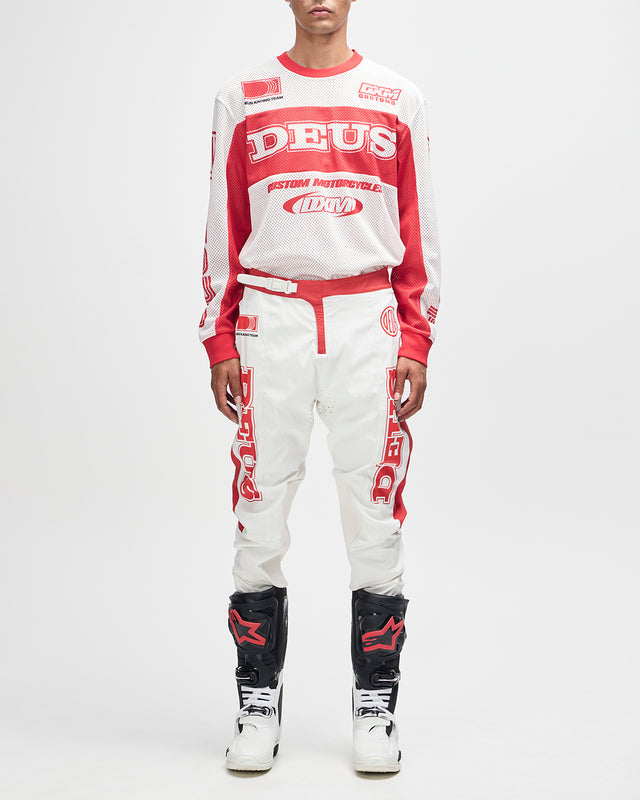 MX PANT - WHITE RED