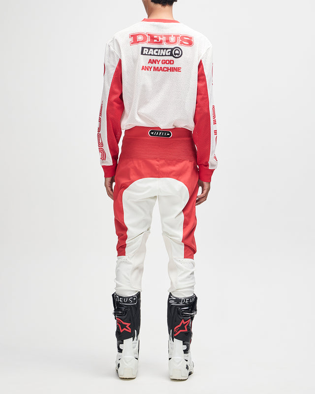 MX PANT - WHITE RED