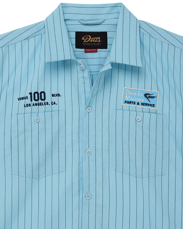 FORECOURT STRIPE SHIRT - SKY BLUE
