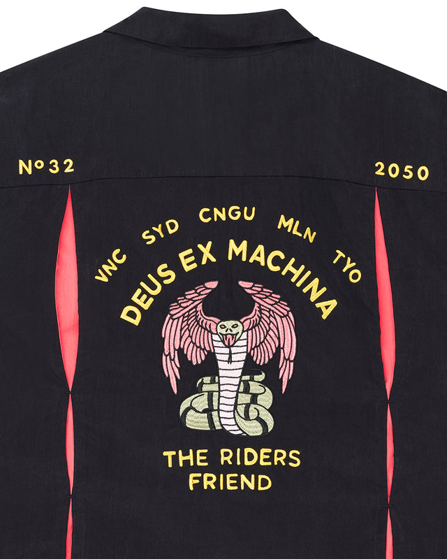 HISSSTERICAL BOWLING SHIRT - BLACK