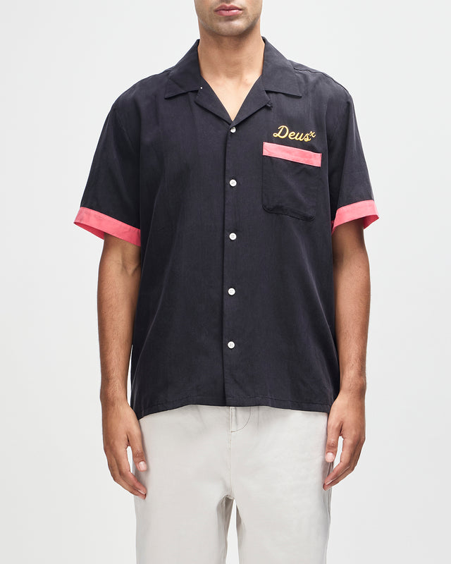 HISSSTERICAL BOWLING SHIRT - BLACK
