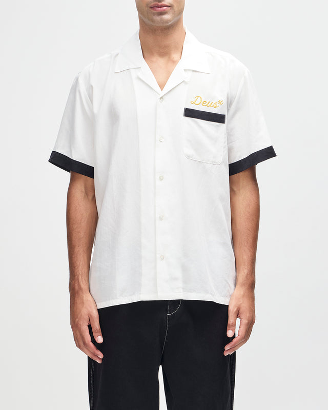 HISSSTERICAL BOWLING SHIRT - VINTAGE WHITE