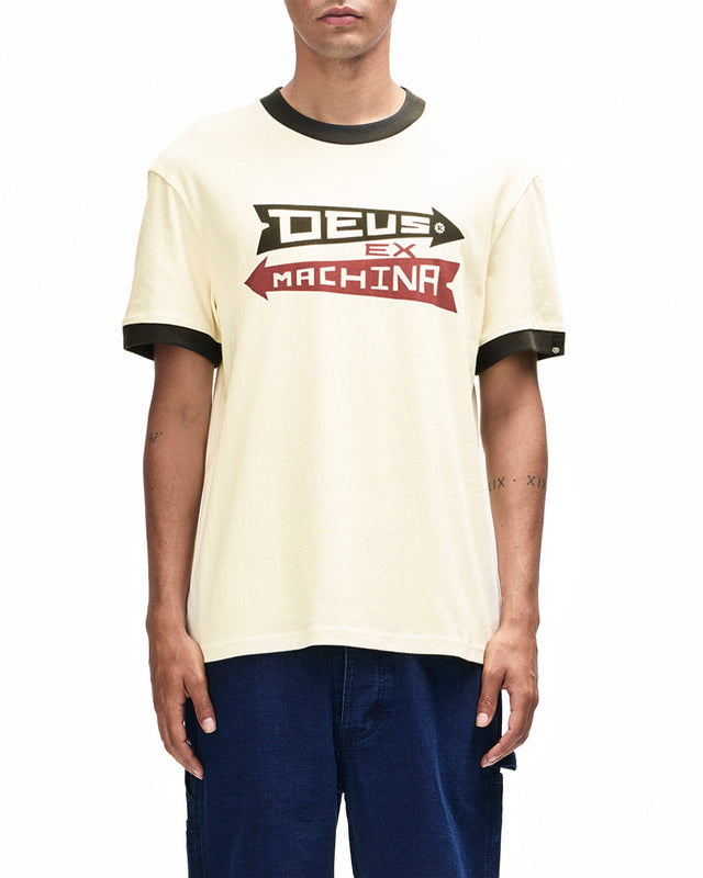 ARROWS RINGER TEE - PRISTINE WHITE