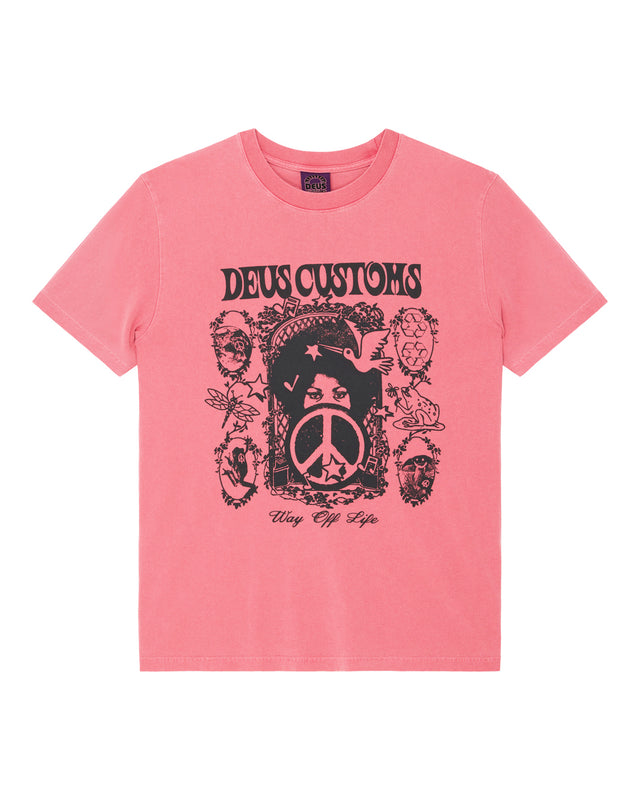 MOTHER EARTH TEE - MELON RED