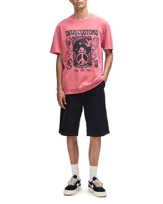 MOTHER EARTH TEE - MELON RED