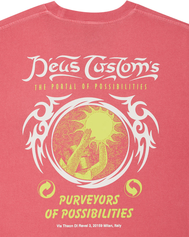 OUT OF REACH TEE - MELON RED