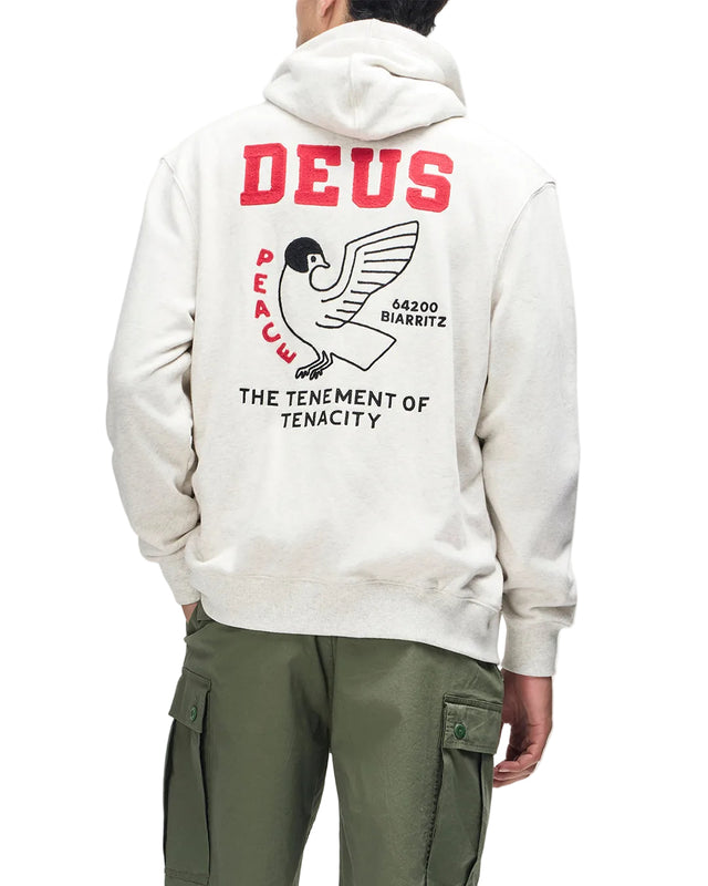 BUCK UP ZIP HOODIE - LT GREY MARLE