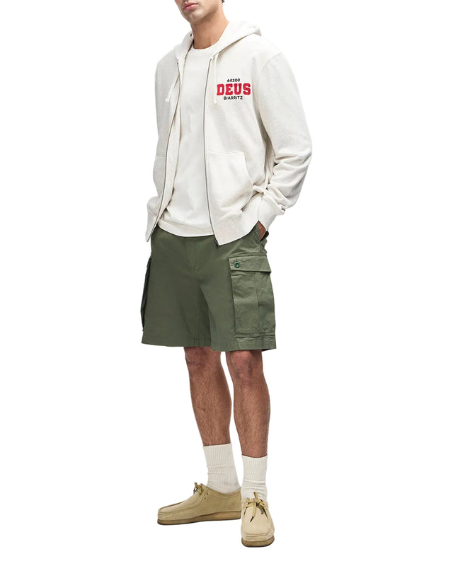 BUCK UP ZIP HOODIE - LT GREY MARLE