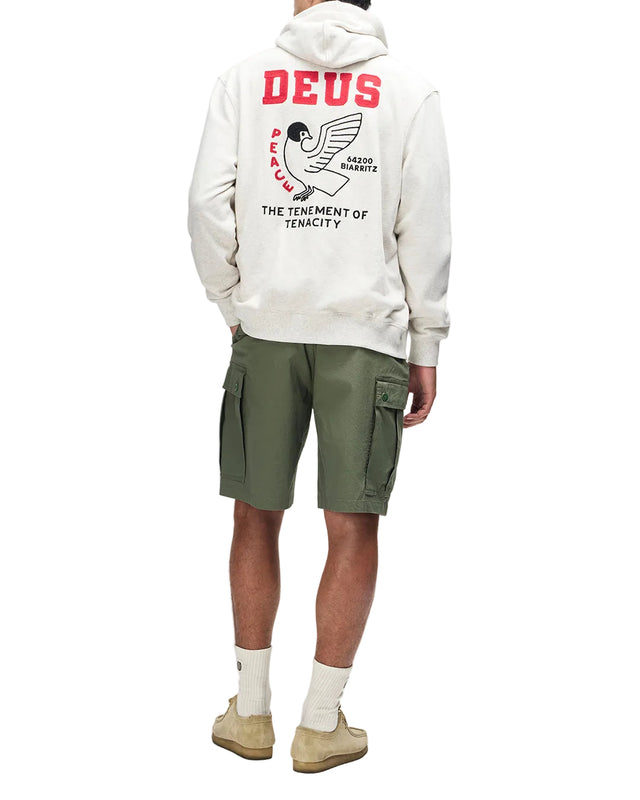 BUCK UP ZIP HOODIE - LT GREY MARLE