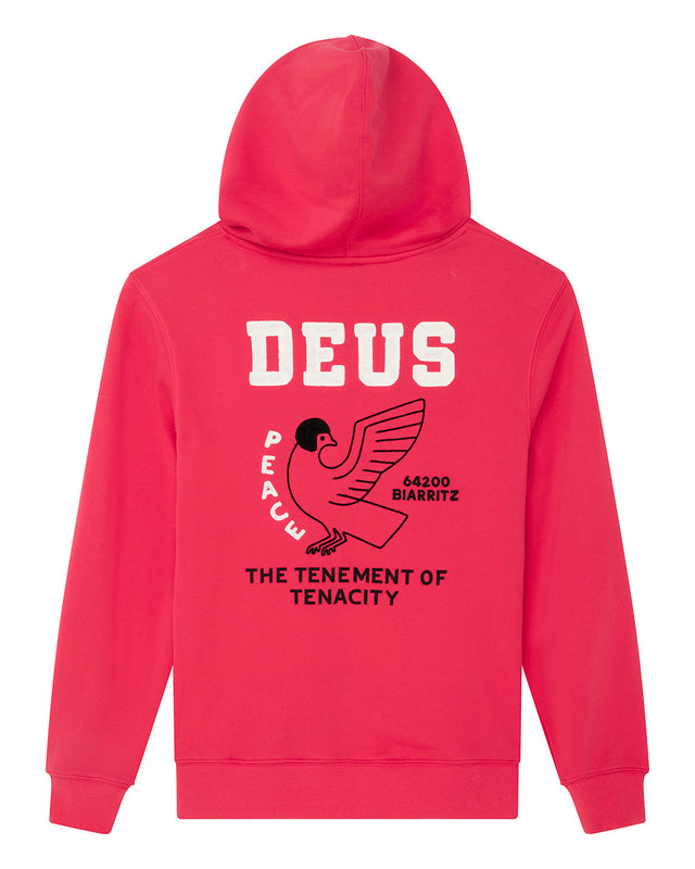 BUCK UP ZIP HOODIE - MELON RED