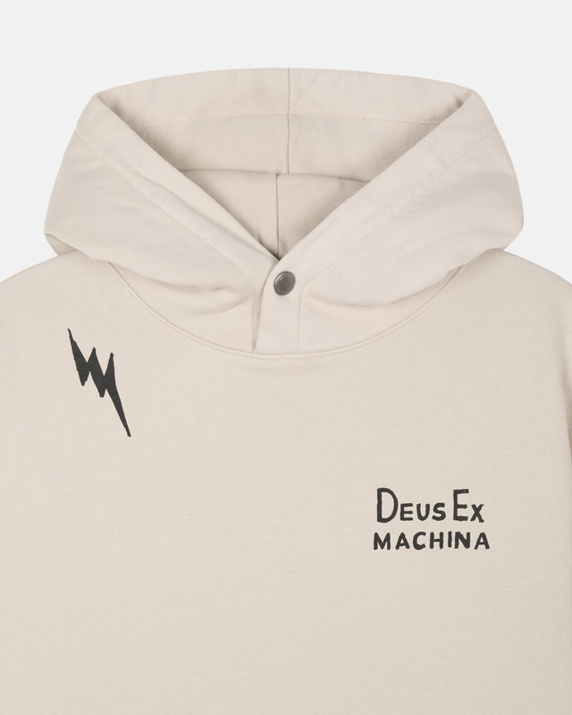 DOODLE DYED HOODIE - ECRU