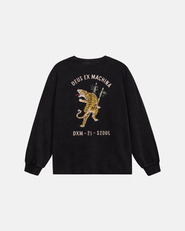 ROAR LS TEE - BLACK
