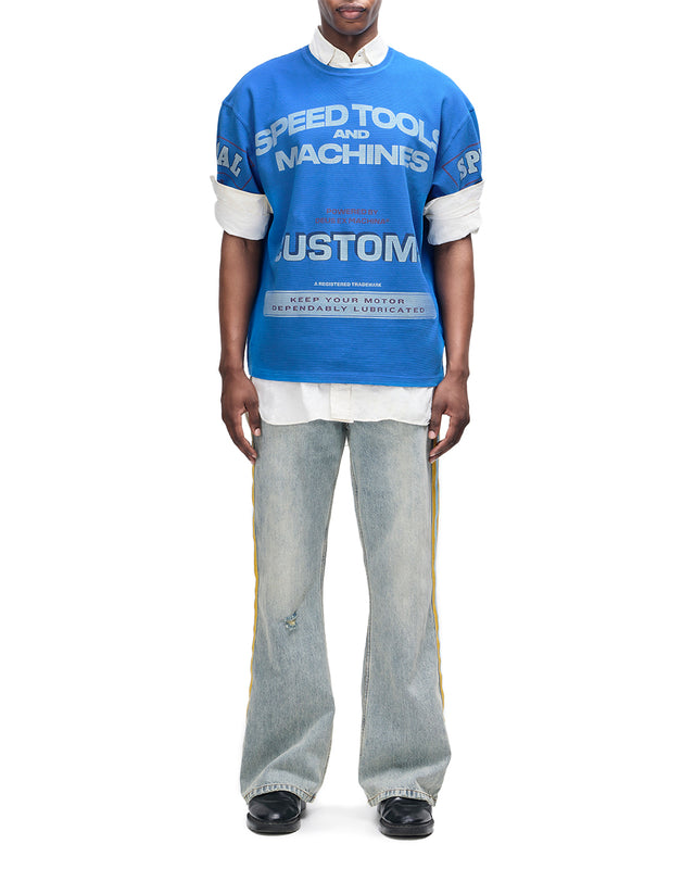 FLOHMARKT OVERSIZED TEE - DAPHNE BLUE