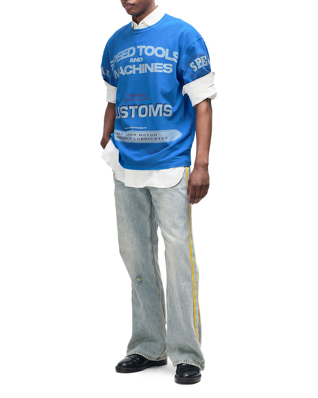 FLOHMARKT OVERSIZED TEE - DAPHNE BLUE