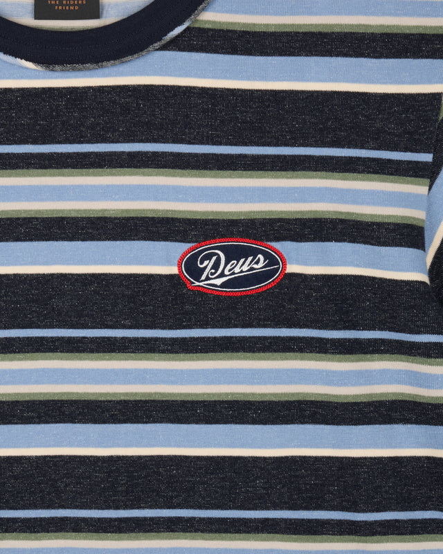 FORECOURT STRIPE TEE - NAVY