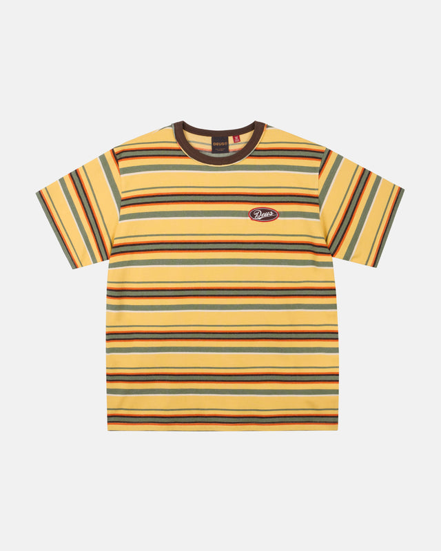 FORECOURT STRIPE TEE - YELLOW