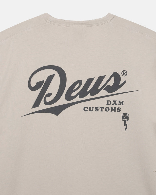 DAMAGED DYED TEE - BEIGE