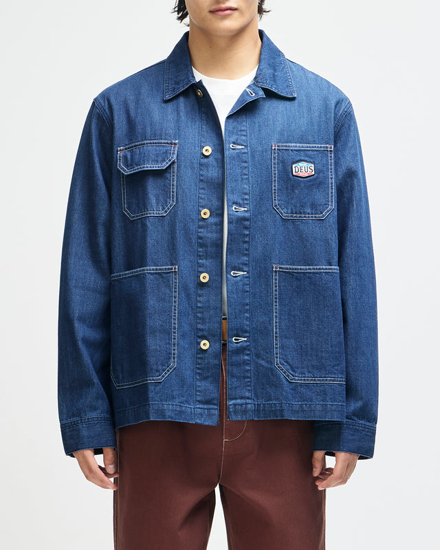 DENIM CHORE JACKET - VINTAGE BLUE