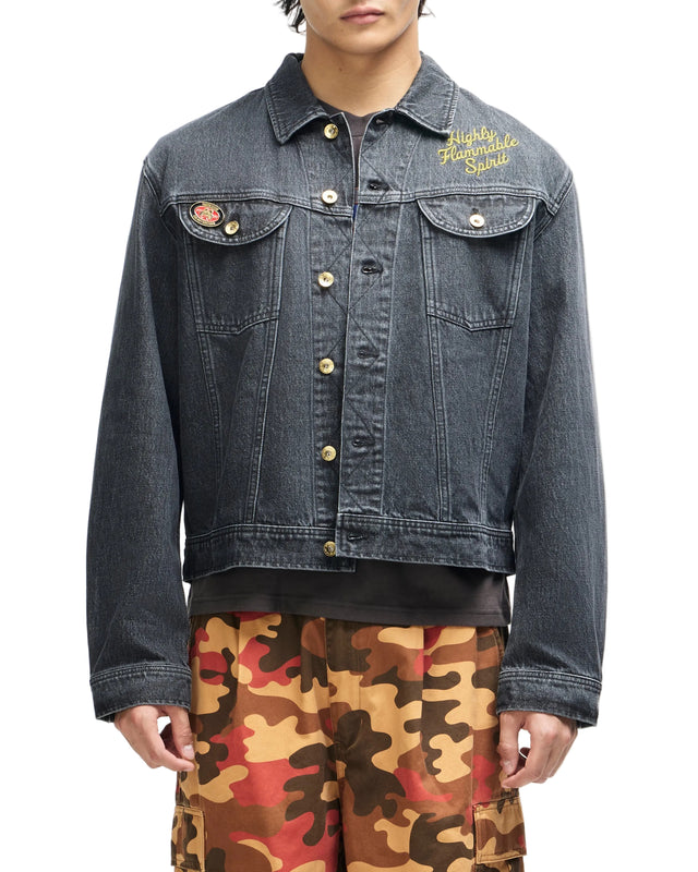 UNCHAINED TRUCKER JACKET - WASHED BLACK