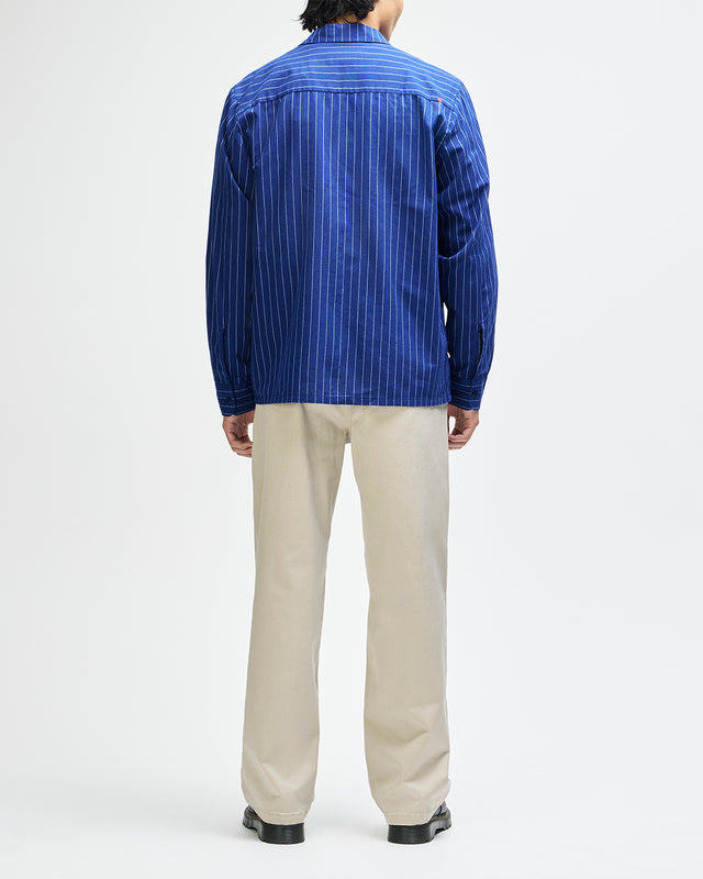 FORECOURT STRIPE SHIRT 2 - MECHANIC BLUE