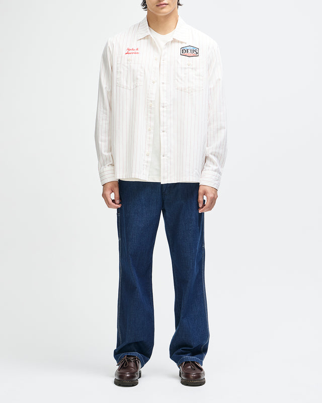 FORECOURT STRIPE SHIRT 2 - VINTAGE WHITE