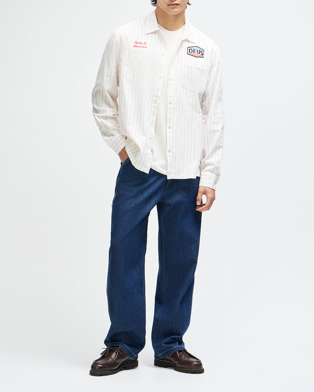 FORECOURT STRIPE SHIRT 2 - VINTAGE WHITE