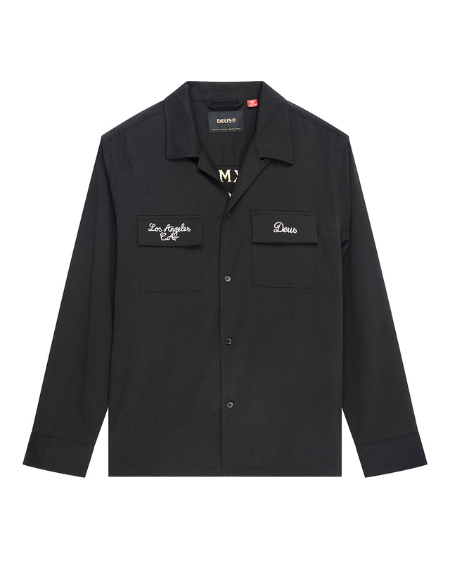 FORBIDDEN FRUIT BOWLING SHIRT - BLACK
