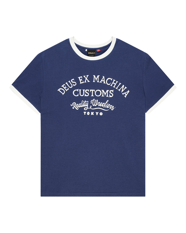 MARSDEN RINGER TEE - MECHANIC BLUE