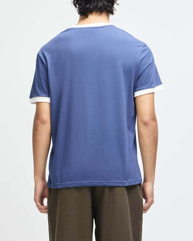 MARSDEN RINGER TEE - MECHANIC BLUE