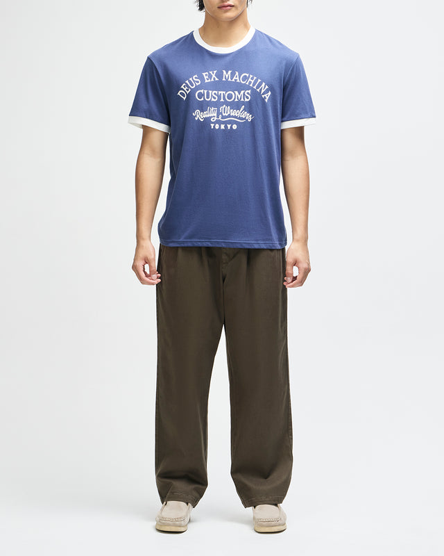 MARSDEN RINGER TEE - MECHANIC BLUE