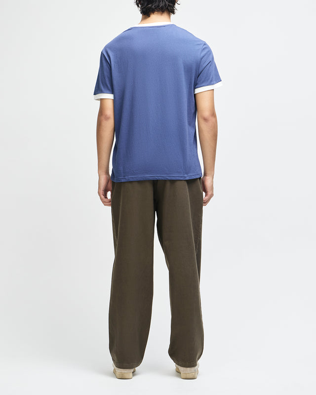 MARSDEN RINGER TEE - MECHANIC BLUE