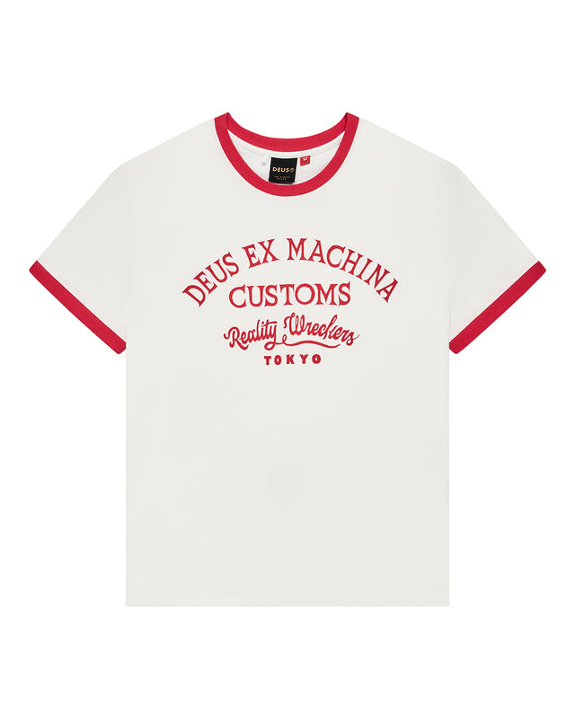MARSDEN RINGER TEE - VINTAGE WHITE