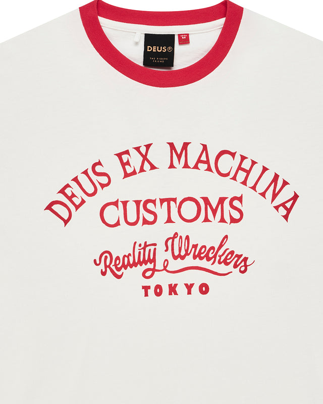 MARSDEN RINGER TEE - VINTAGE WHITE