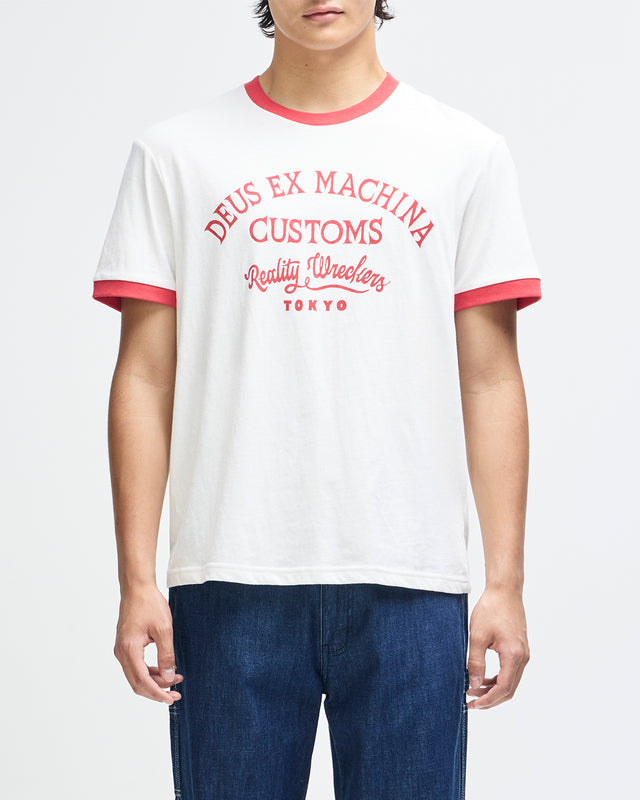 MARSDEN RINGER TEE - VINTAGE WHITE