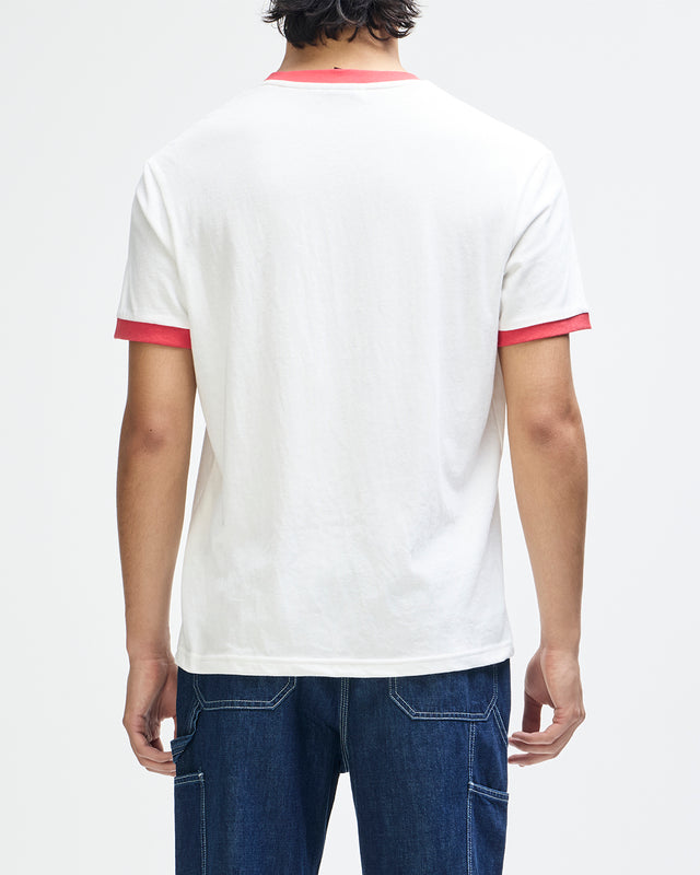 MARSDEN RINGER TEE - VINTAGE WHITE