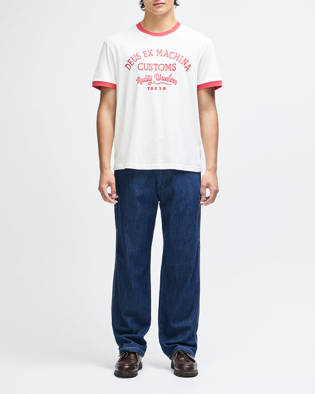 MARSDEN RINGER TEE - VINTAGE WHITE