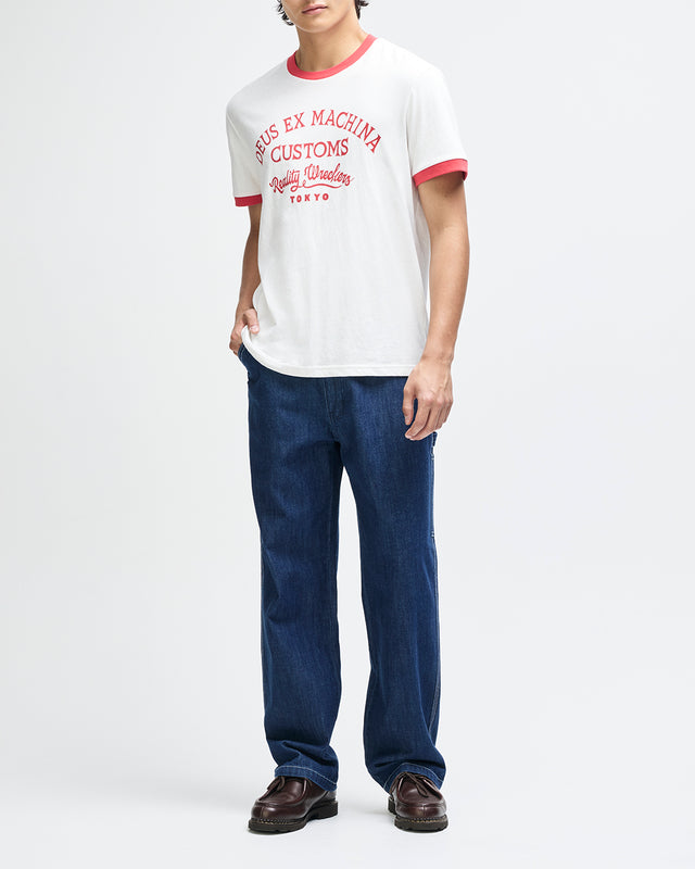 MARSDEN RINGER TEE - VINTAGE WHITE