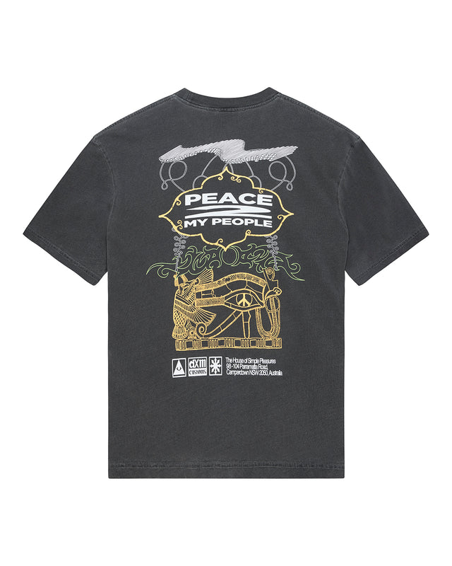 EASY PEACEY TEE - ANTHRACITE
