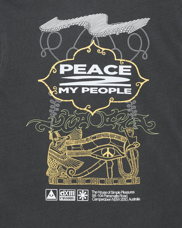 EASY PEACEY TEE - ANTHRACITE