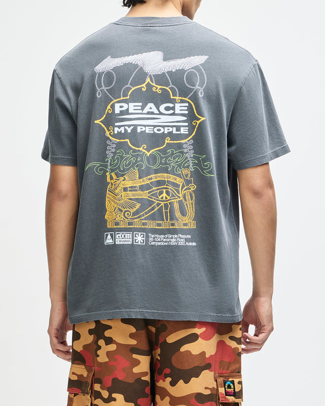 EASY PEACEY TEE - ANTHRACITE