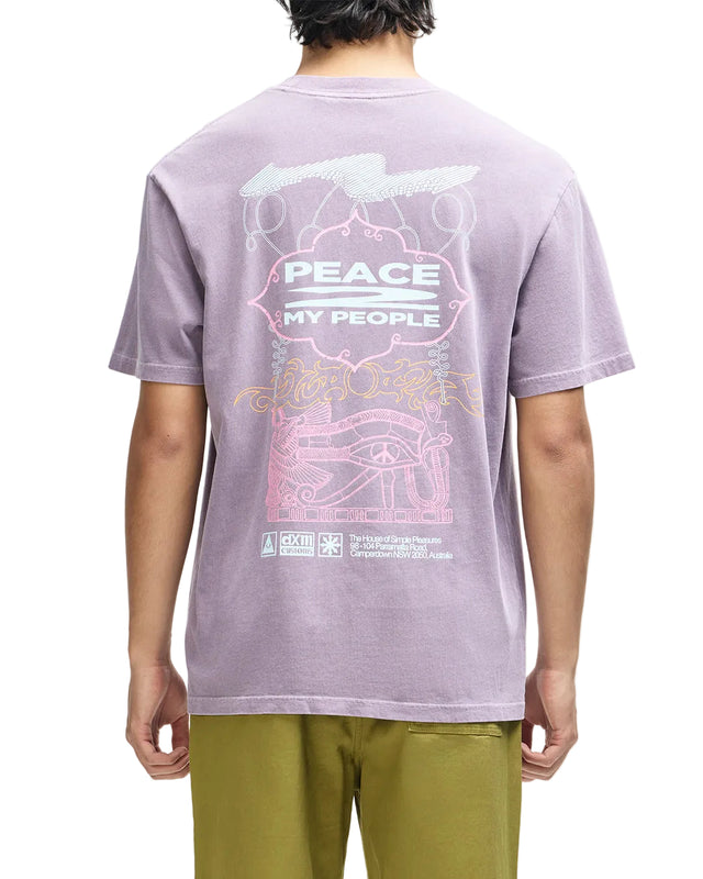 EASY PEACEY TEE - GRAPE PURPLE